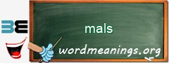 WordMeaning blackboard for mals